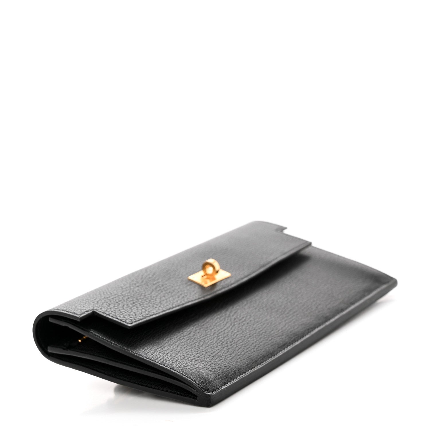 Hermes Chevre Chamkila Kelly Pocket Long Wallet Black 4 of 8
