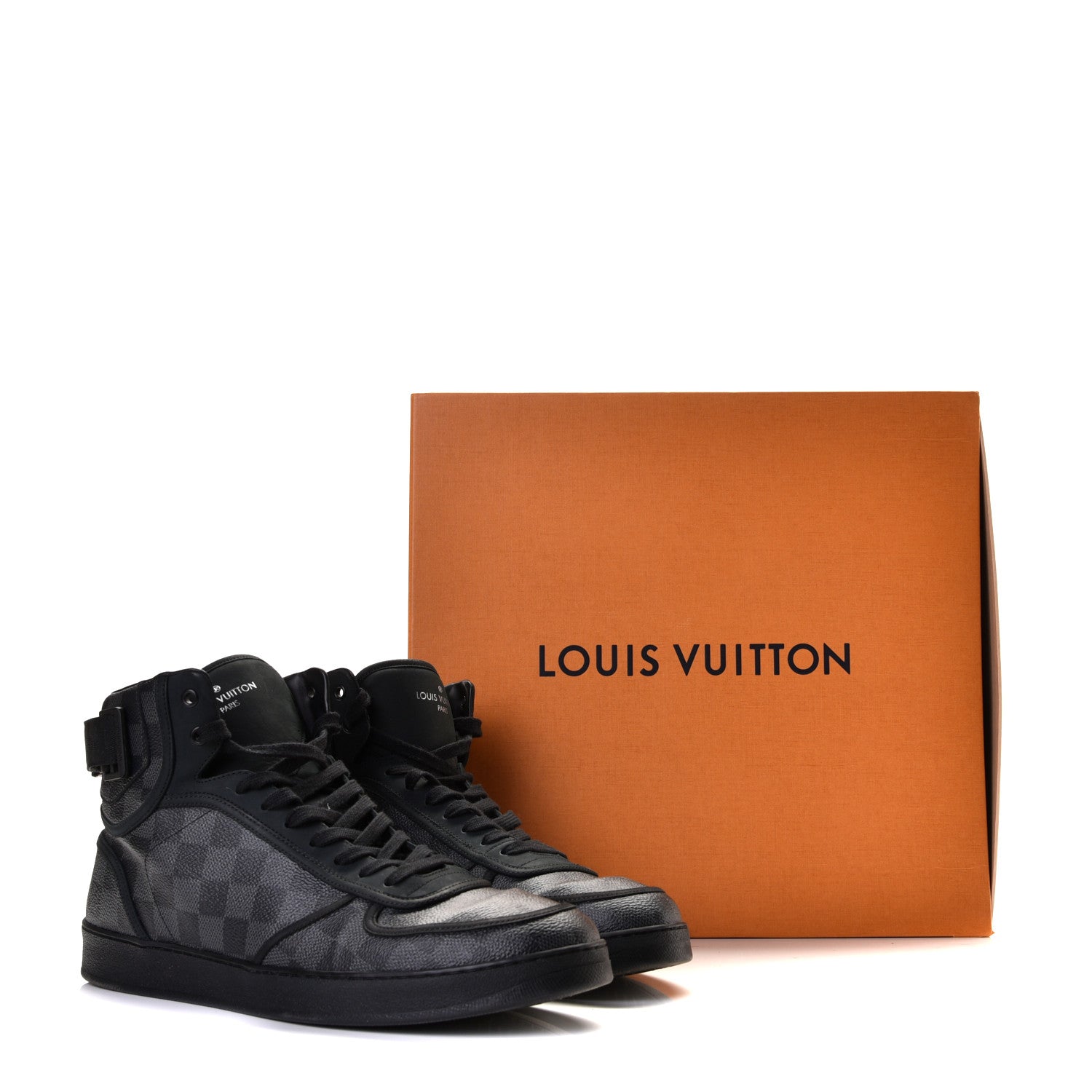Louis Vuitton Damier Graphite Rivoli High Top Sneakers 11 9 of 9