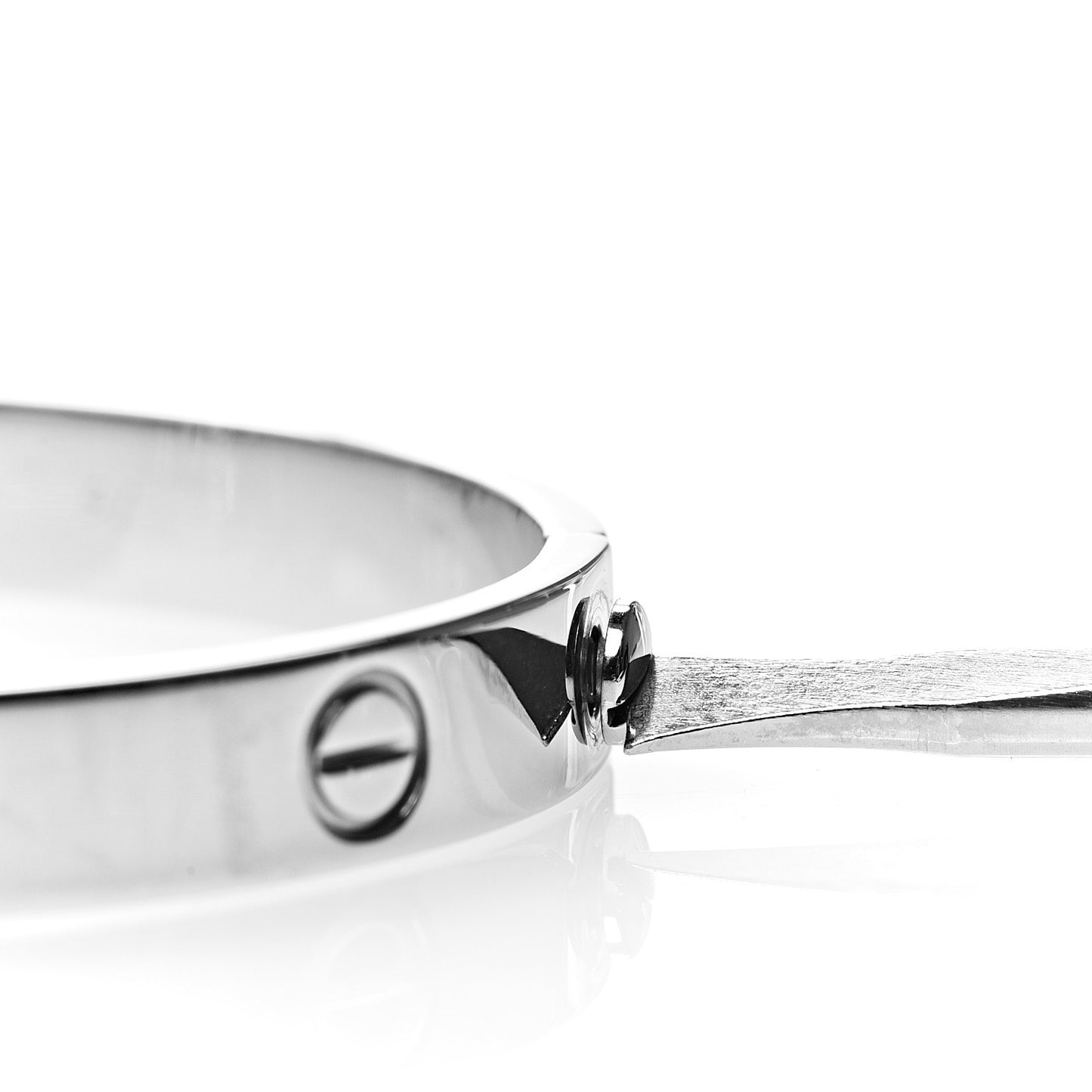 18K White Gold LOVE Bracelet 16