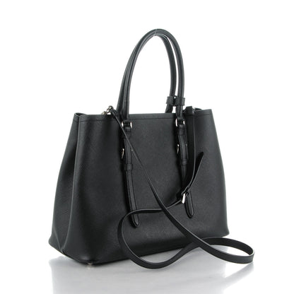 Prada Saffiano Cuir Double Handle Tote Black 3 of 7