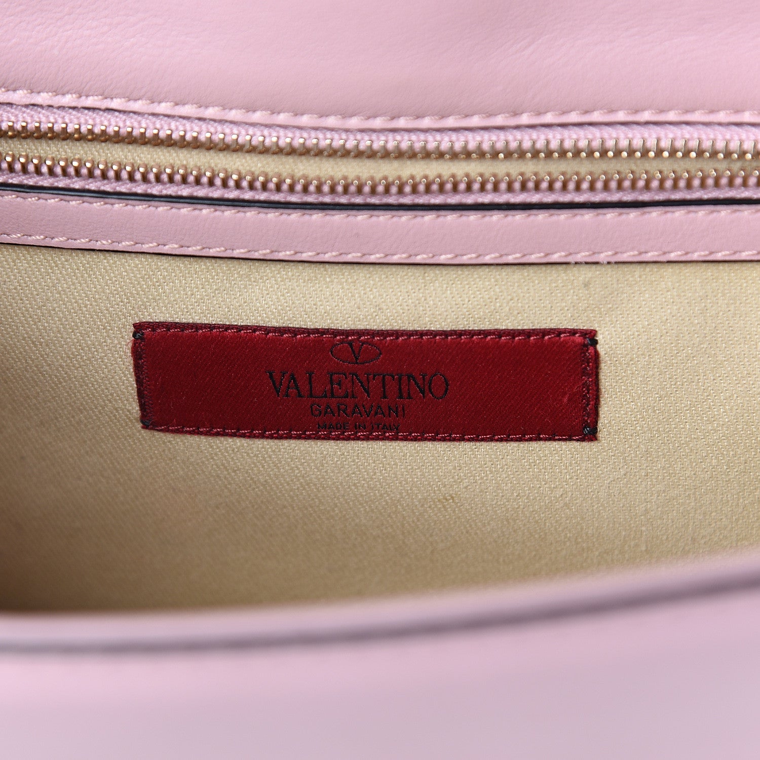 Valentino Garavani Vitello Medium Glam Lock Rockstud Flap Poudre 5 of 9