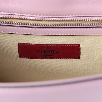 Valentino Garavani Vitello Medium Glam Lock Rockstud Flap Poudre 5 of 9