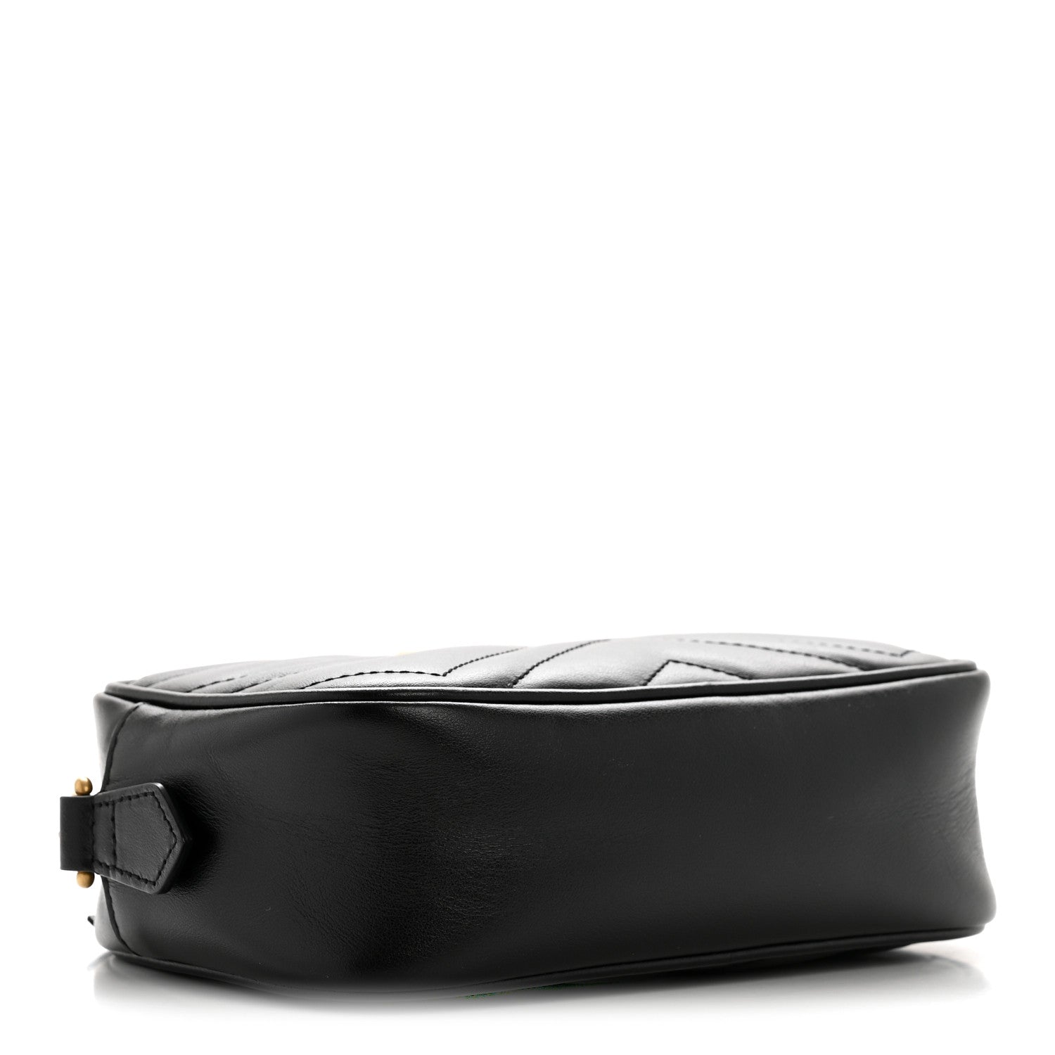 Gucci Calfskin Matelasse Mini GG Marmont Chain Shoulder Bag Black 4 of 12