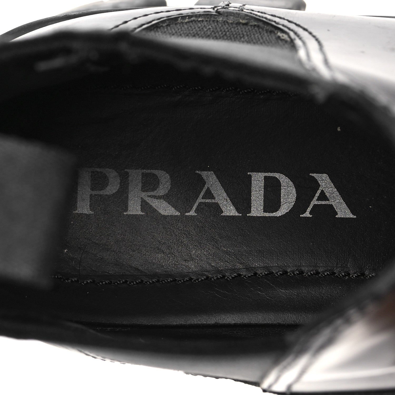 Prada Spazzolato Rois Monolith Chelsea 55mm Ankle Boots 36 Black 7 of 8