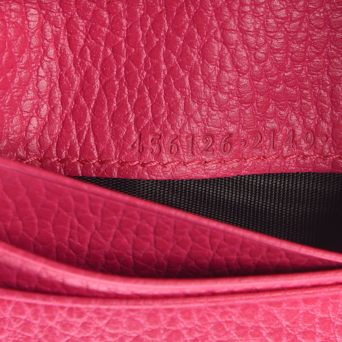 Dollar Calfskin GG Marmont Card Case Box Pink