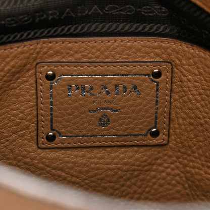 Prada Vitello Daino Expandable Shoulder Bag Sesamo 6 of 14