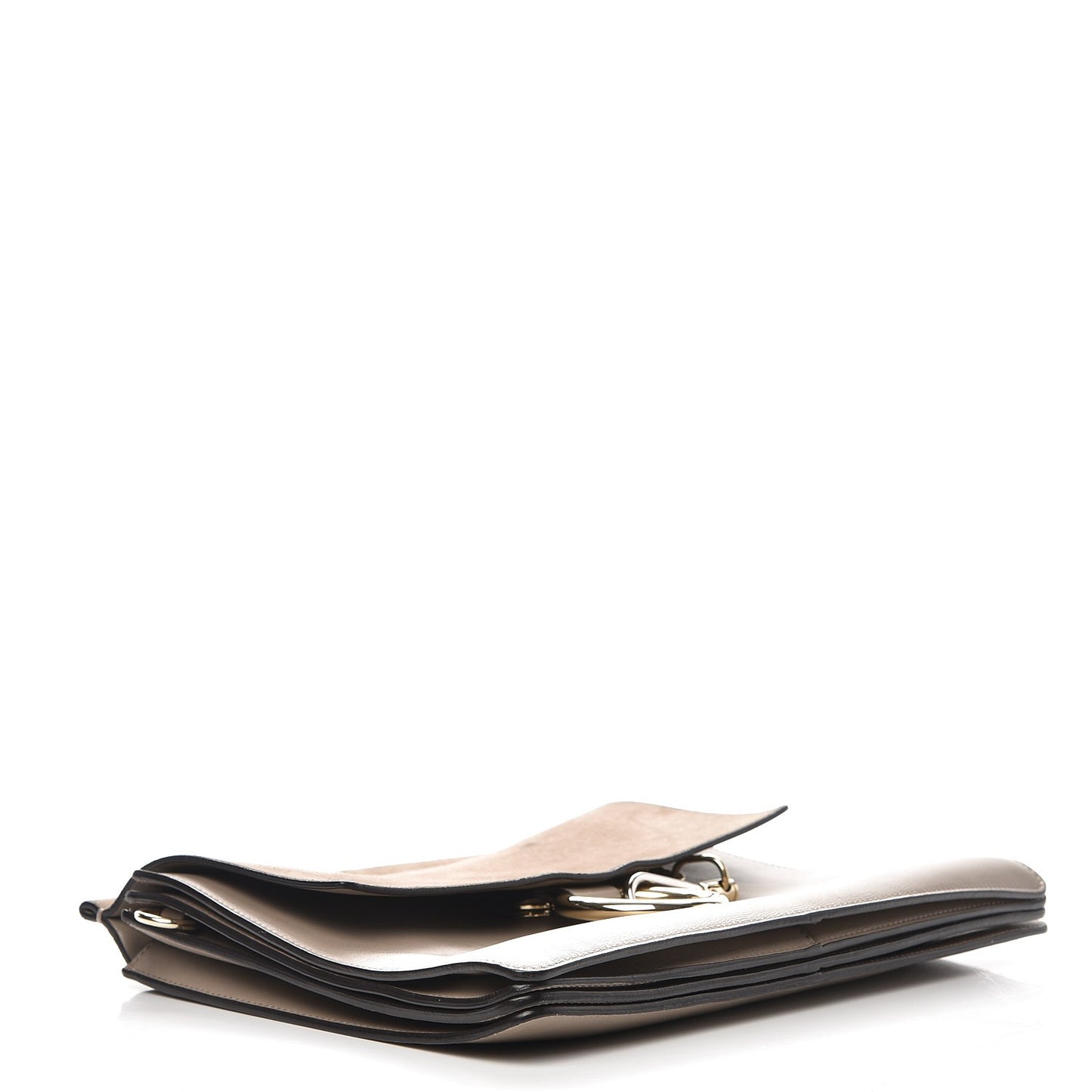 Calfskin Suede Medium Faye Shoulder Bag Motty Grey