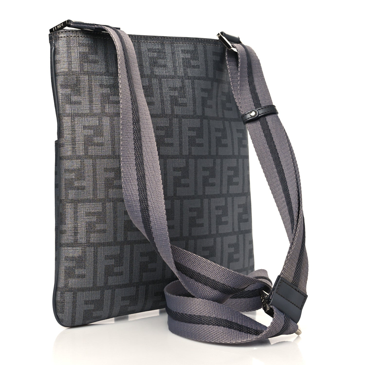 Fendi Zucca Spalmati Messenger Bag Grey 3 of 6
