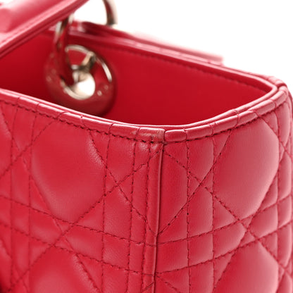 Christian Dior Lambskin Cannage Large Lady Dior Fuchsia 14 of 18
