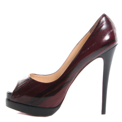 Christian Louboutin Eel Skin Altadama 140 Pumps 39 Red Vinaccia 1 of 6