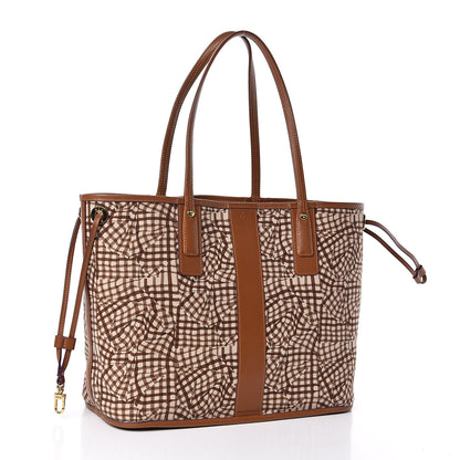MCM Visetos Medium Liz Reversible Shopper Tote Cognac 8 of 16