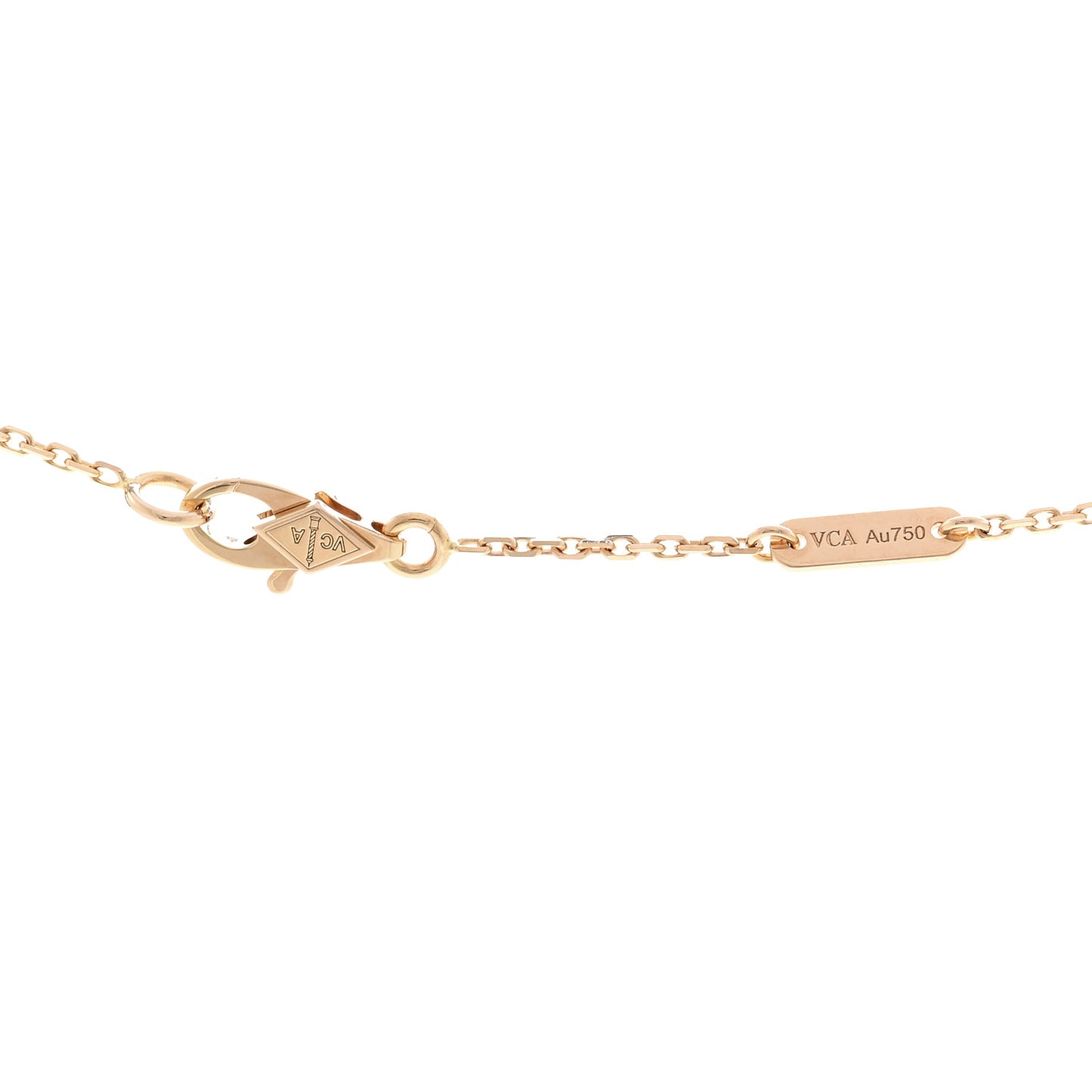 18K Rose Gold Carnelian Sweet Alhambra Pendant Necklace