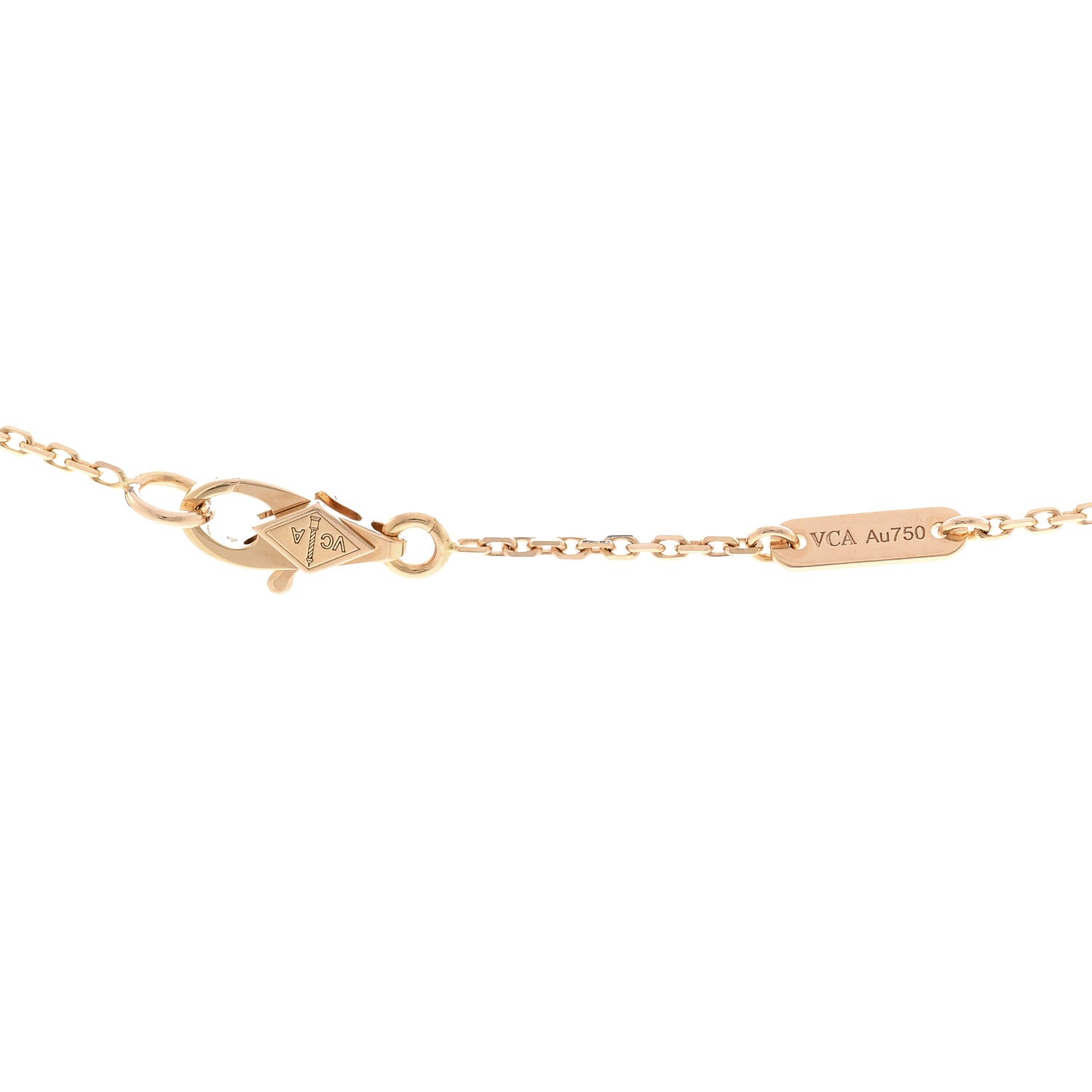 Van Cleef & Arpels 18K Rose Gold Carnelian Sweet Alhambra Pendant Necklace 4 of 6