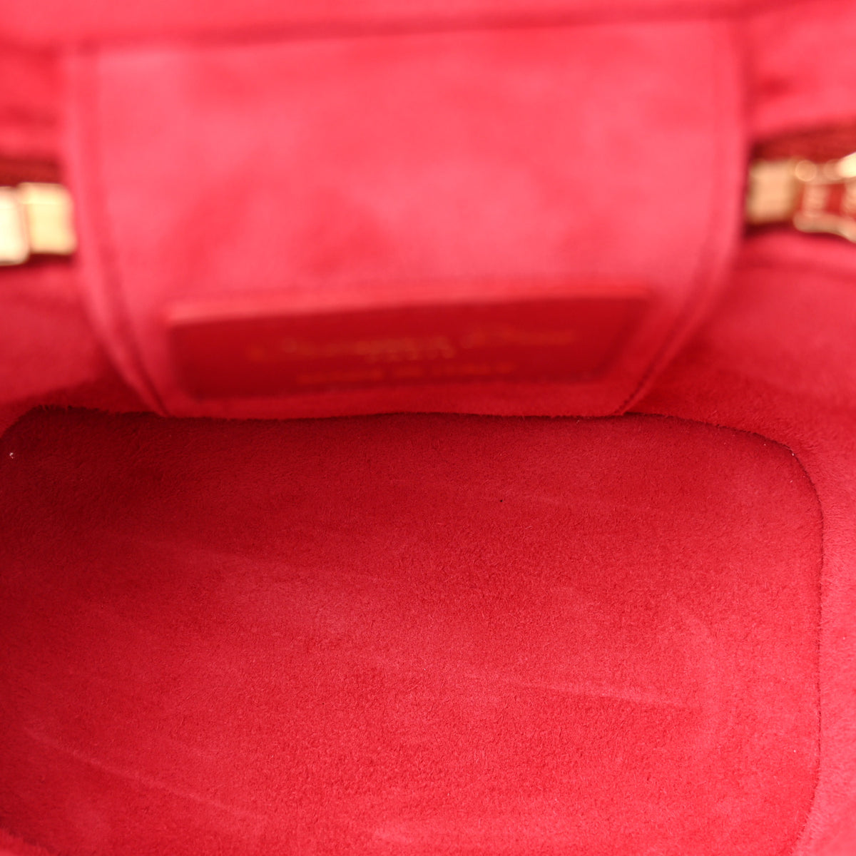 Lambskin Cannage Micro Lady Dior Vanity Case Red