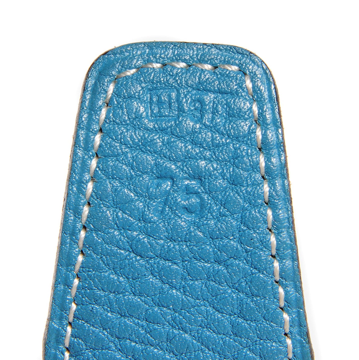 Togo Box 32mm Belt Strap 75 Blue Jean Noir