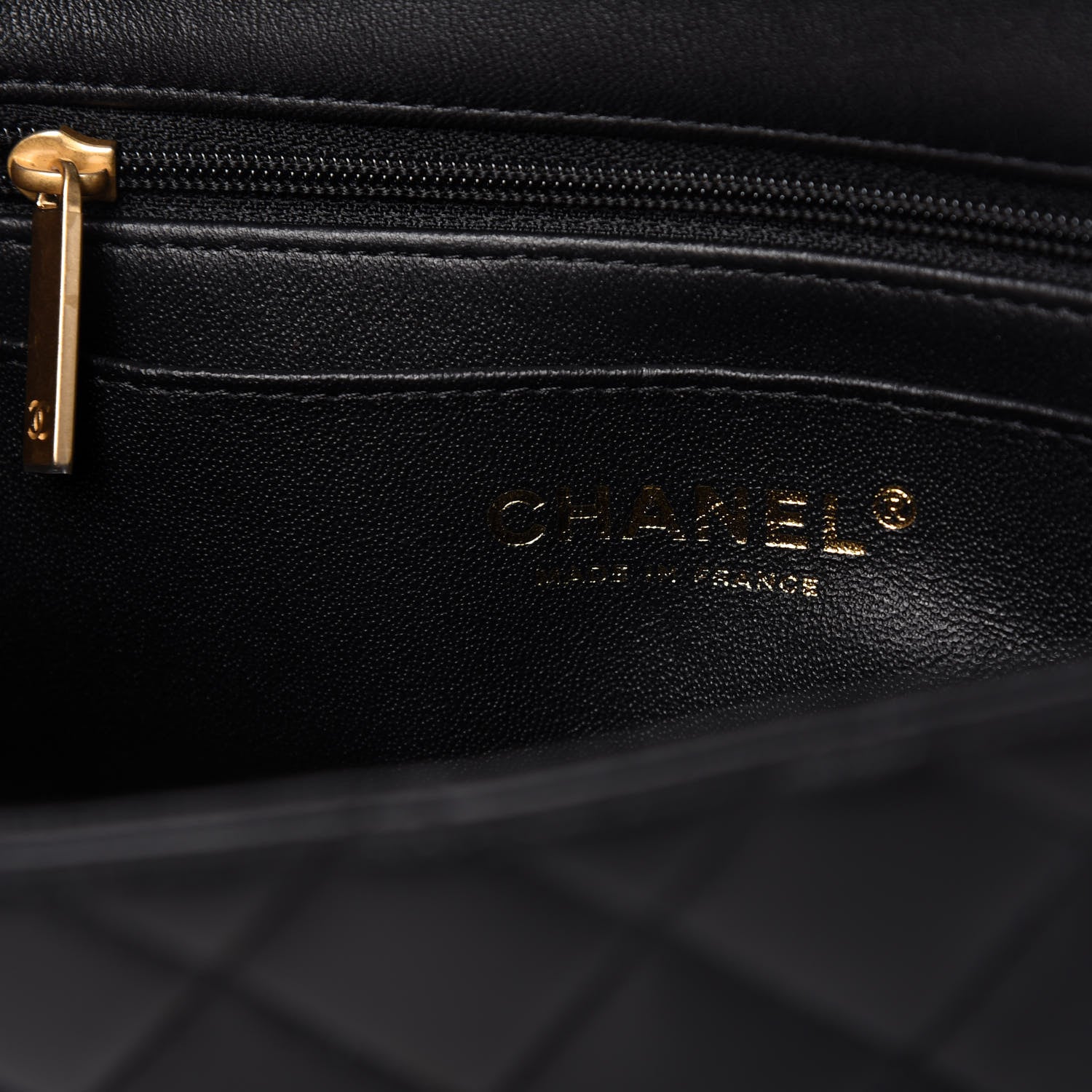 Chanel Lambskin Quilted Mini Top Handle Rectangular Flap Black 8 of 10