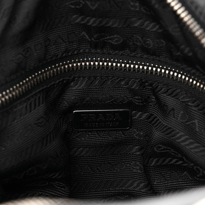 Prada Vitello Drive Perforated Bowling Bag Black 5 of 12