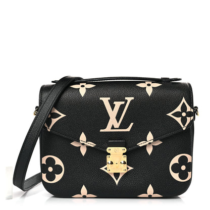 Louis Vuitton Empreinte Monogram Giant Pochette Metis Black Beige 1 of 8