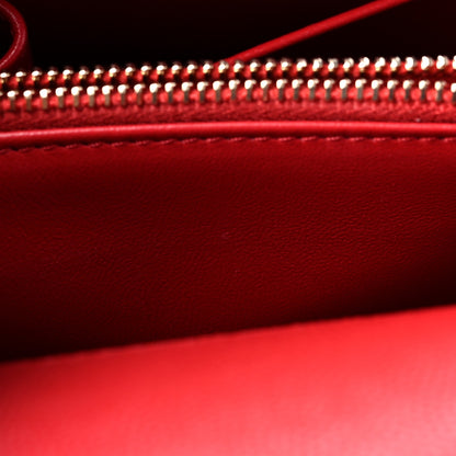 Chanel Caviar Lizard Embossed Quilted Small Coco Handle Flap Red 10 of 10