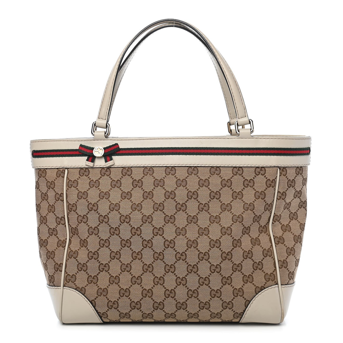 Monogram Web Medium Mayfair Tote Off White