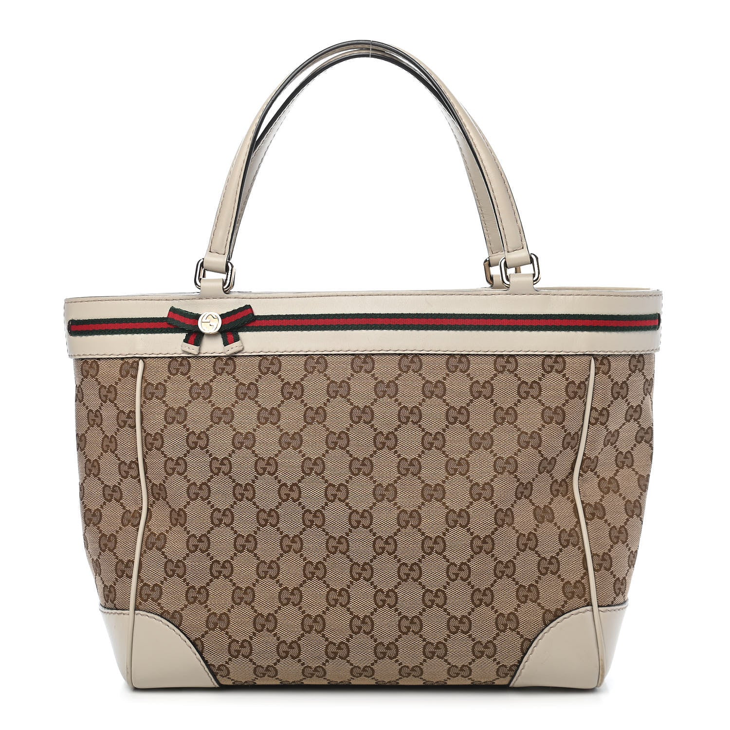 Gucci Monogram Web Medium Mayfair Tote Off White 1 of 9