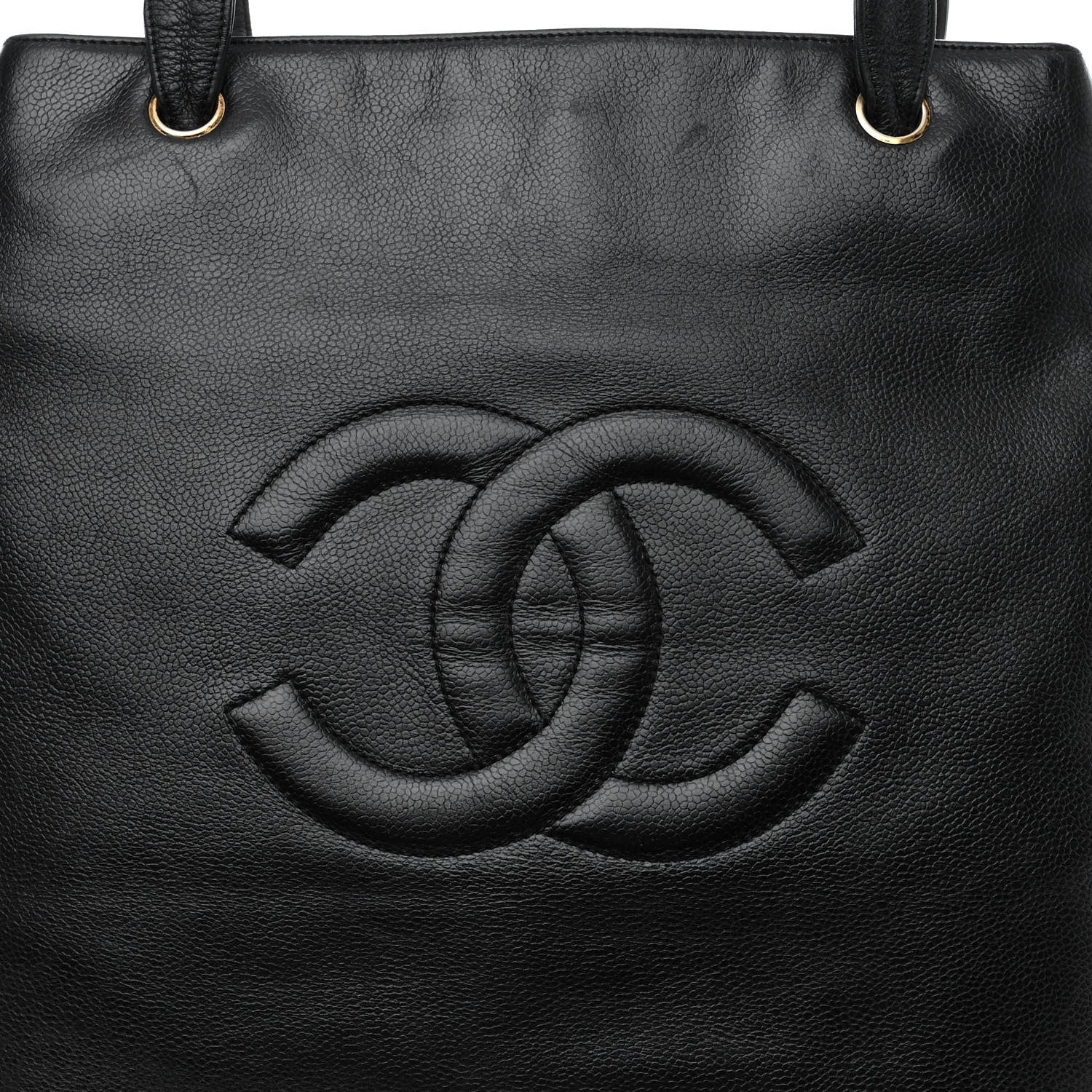 Chanel Caviar Large CC Shoulder Bag Black 12 of 14