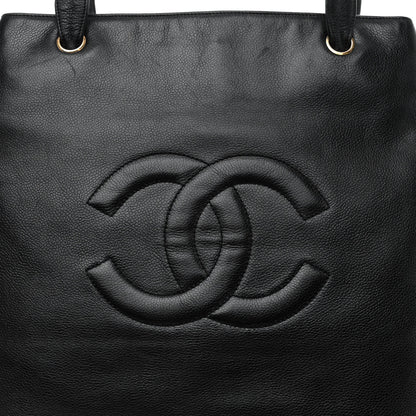 Chanel Caviar Large CC Shoulder Bag Black 12 of 14