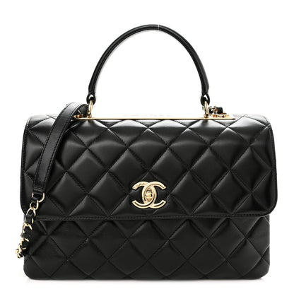 Chanel Lambskin Quilted Medium Trendy CC Flap Dual Handle Bag Black 1 of 11