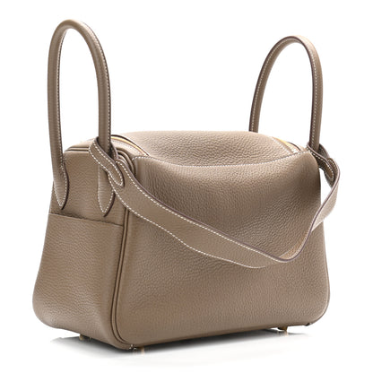 Hermes Taurillon Clemence Lindy 26 Etoupe 3 of 11