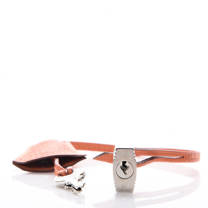 Hermes Togo Clochette Lock and Key Orange 2 of 4