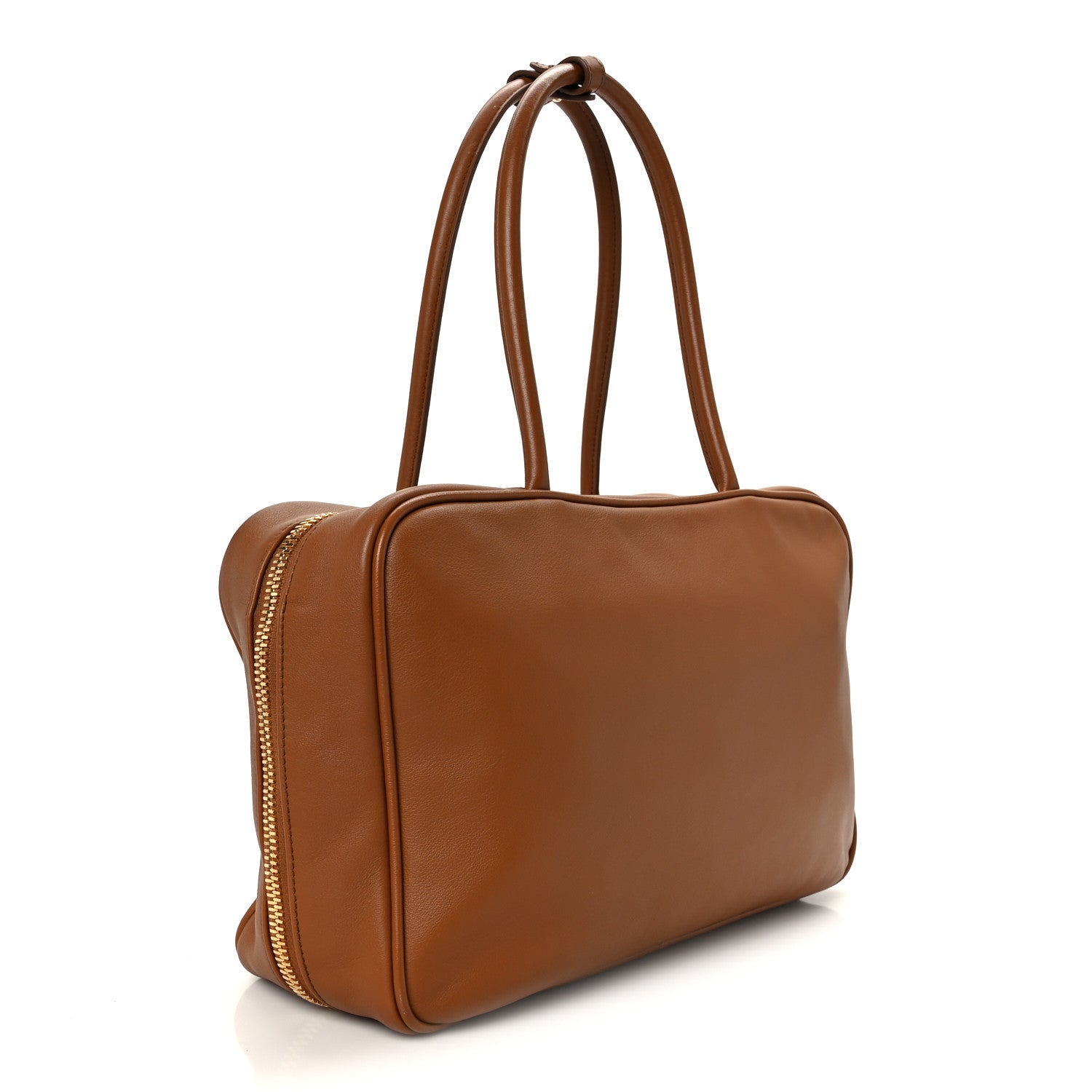 Miu Miu Soft Calf Softy Large Beau Top Handle Bag Cognac 3 of 10