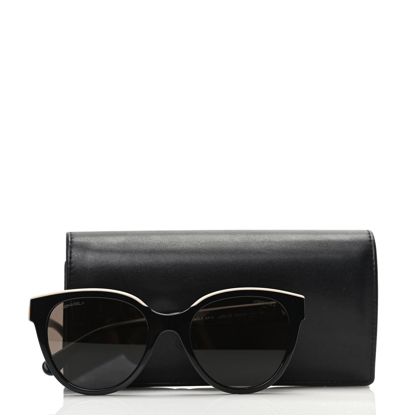 Acetate CC Butterfly Sunglasses 5414 Black Beige