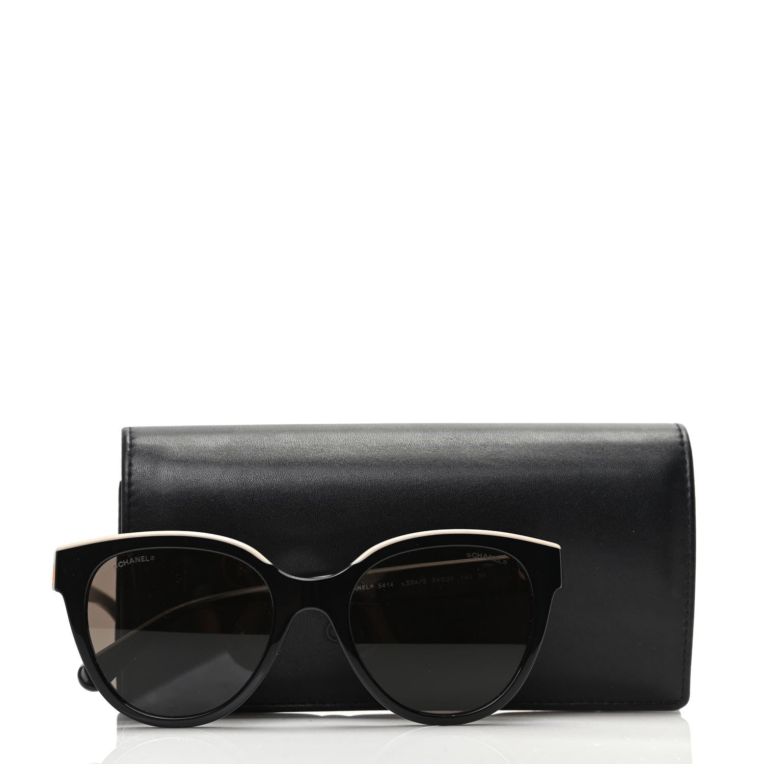Chanel Acetate CC Butterfly Sunglasses 5414 Black Beige 9 of 9