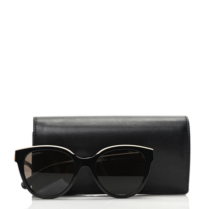 Chanel Acetate CC Butterfly Sunglasses 5414 Black Beige 9 of 9