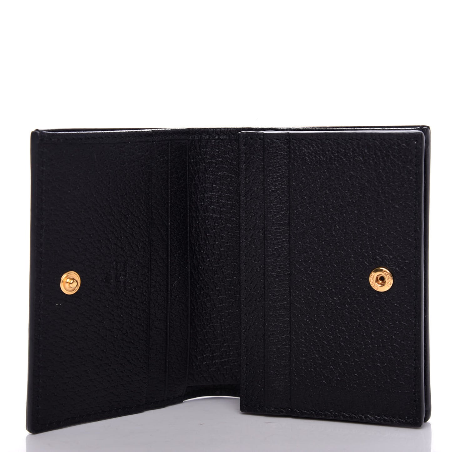 Calfskin Web Ophidia Card Case Black