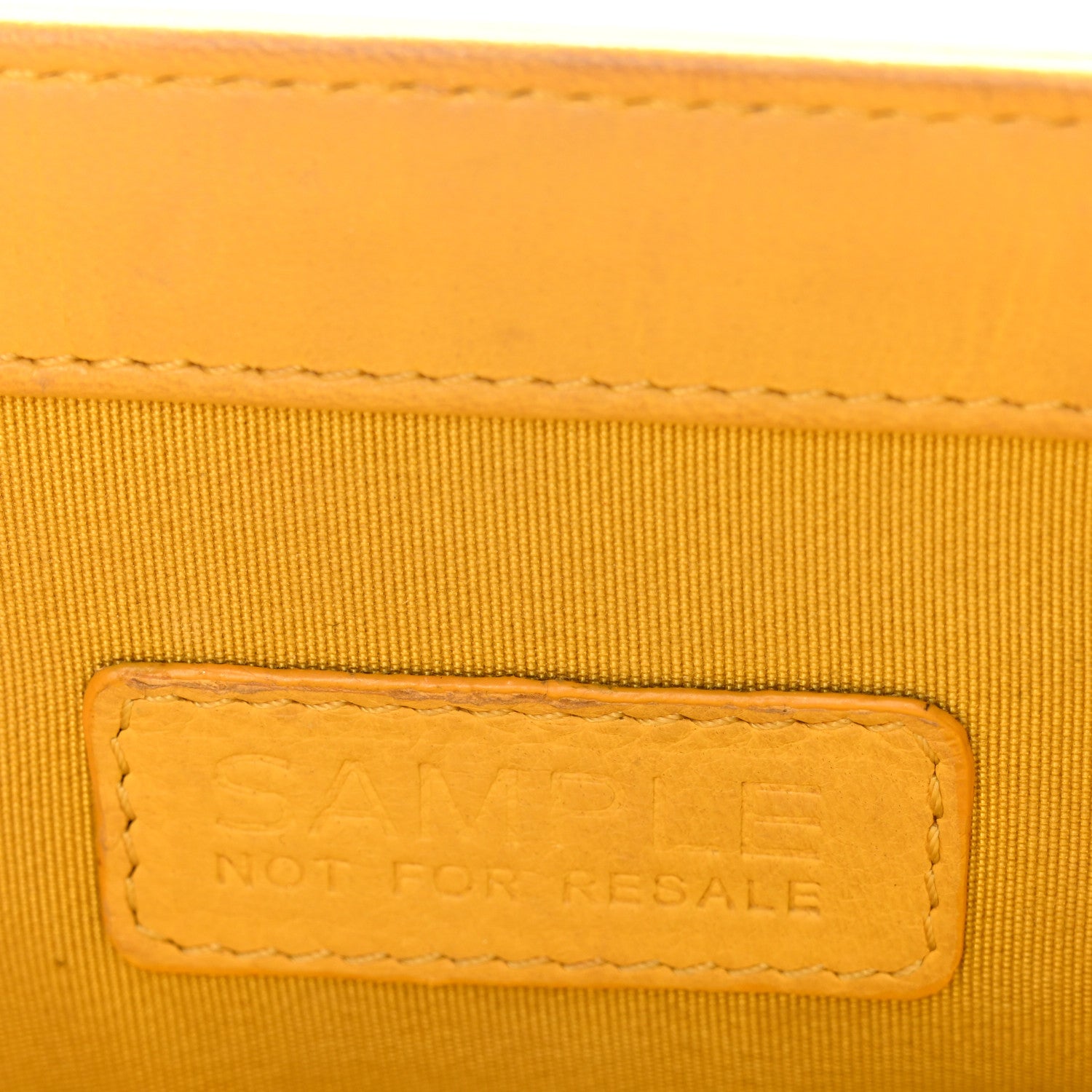 Chanel Calfskin Chevron Embroidered Medium Flap Yellow 15 of 27