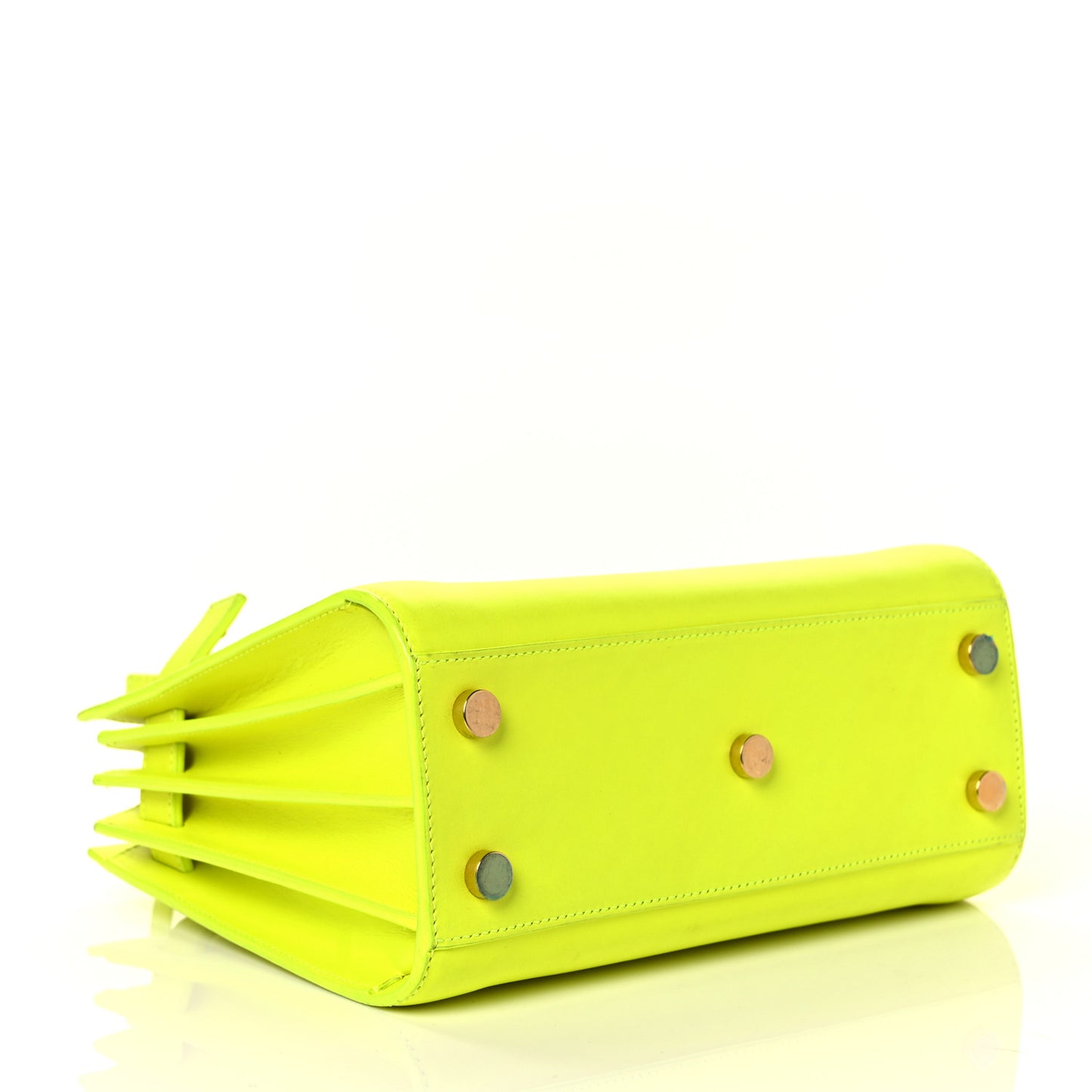 Calfskin Nano Sac De Jour Neon Yellow