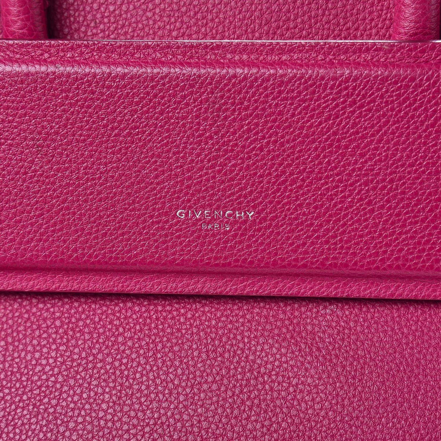 Givenchy Grained Calfskin Mini Horizon Satchel Fushia 7 of 22