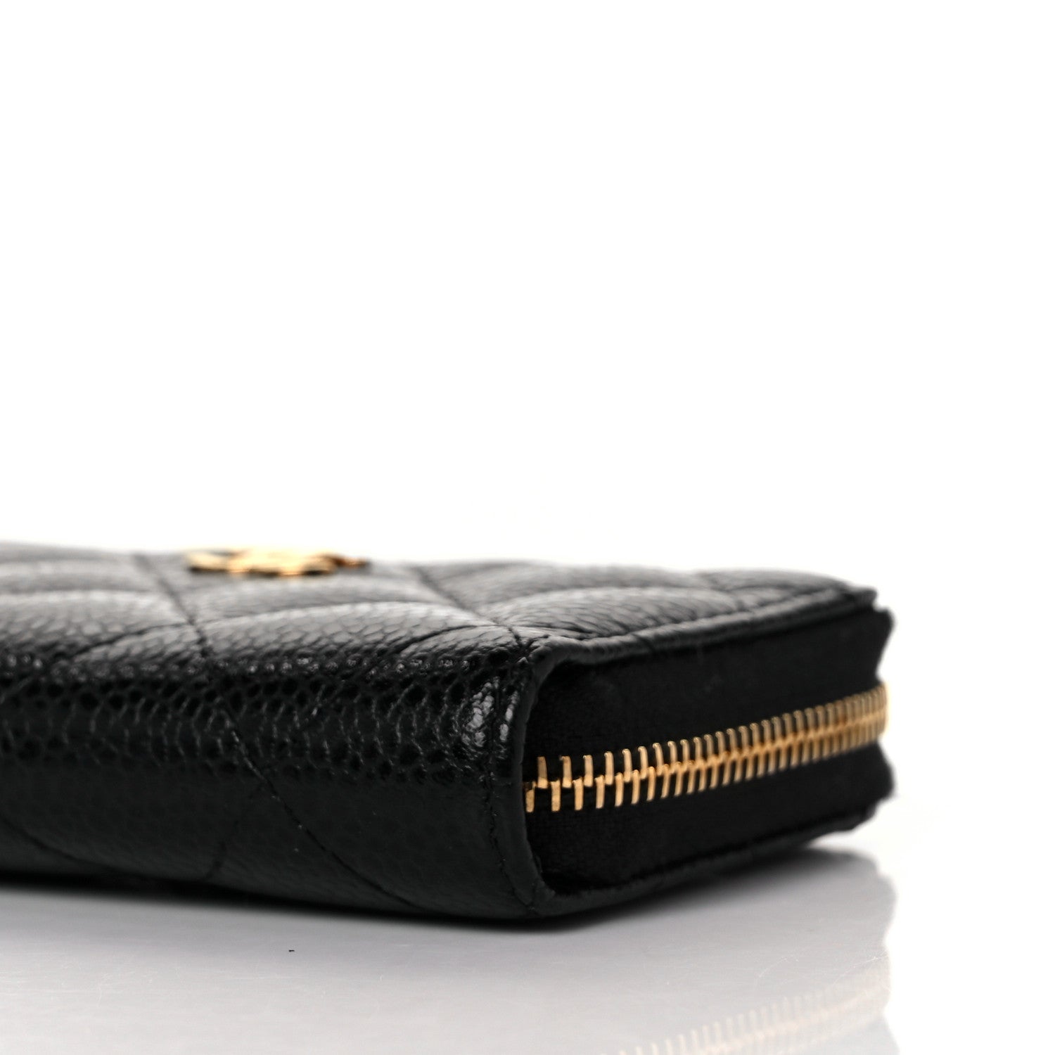 Chanel Caviar Quilted Zip Coin Purse Black 9 of 9