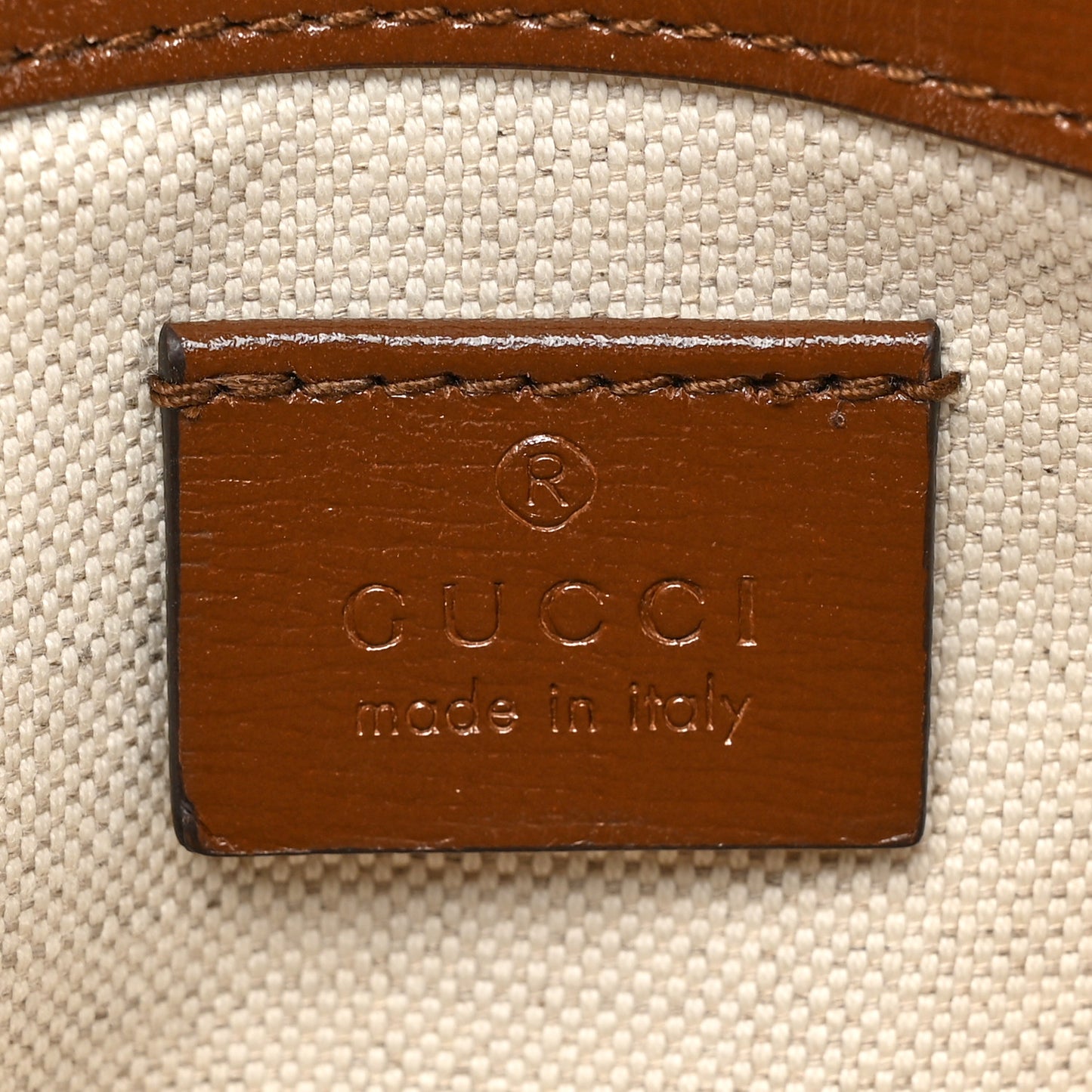 GG Supreme Monogram Web Mini Horsebit 1955 Shoulder Bag Beige Brown Sugar
