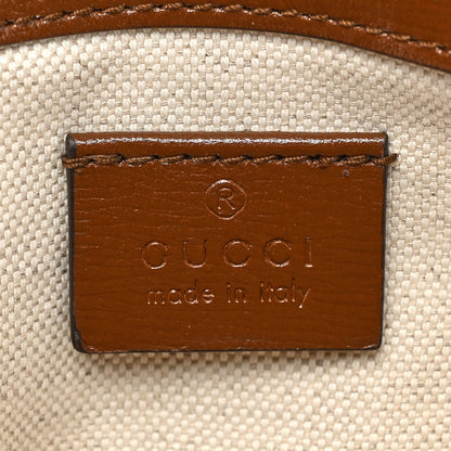 Gucci GG Supreme Monogram Web Mini Horsebit 1955 Shoulder Bag Beige Brown Sugar 6 of 10