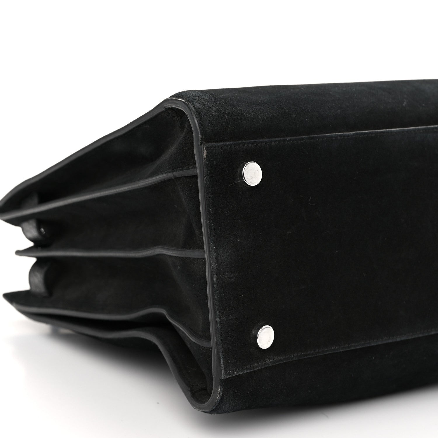 Saint Laurent Suede Crocodile Embossed Small Sac De Jour Black 10 of 11