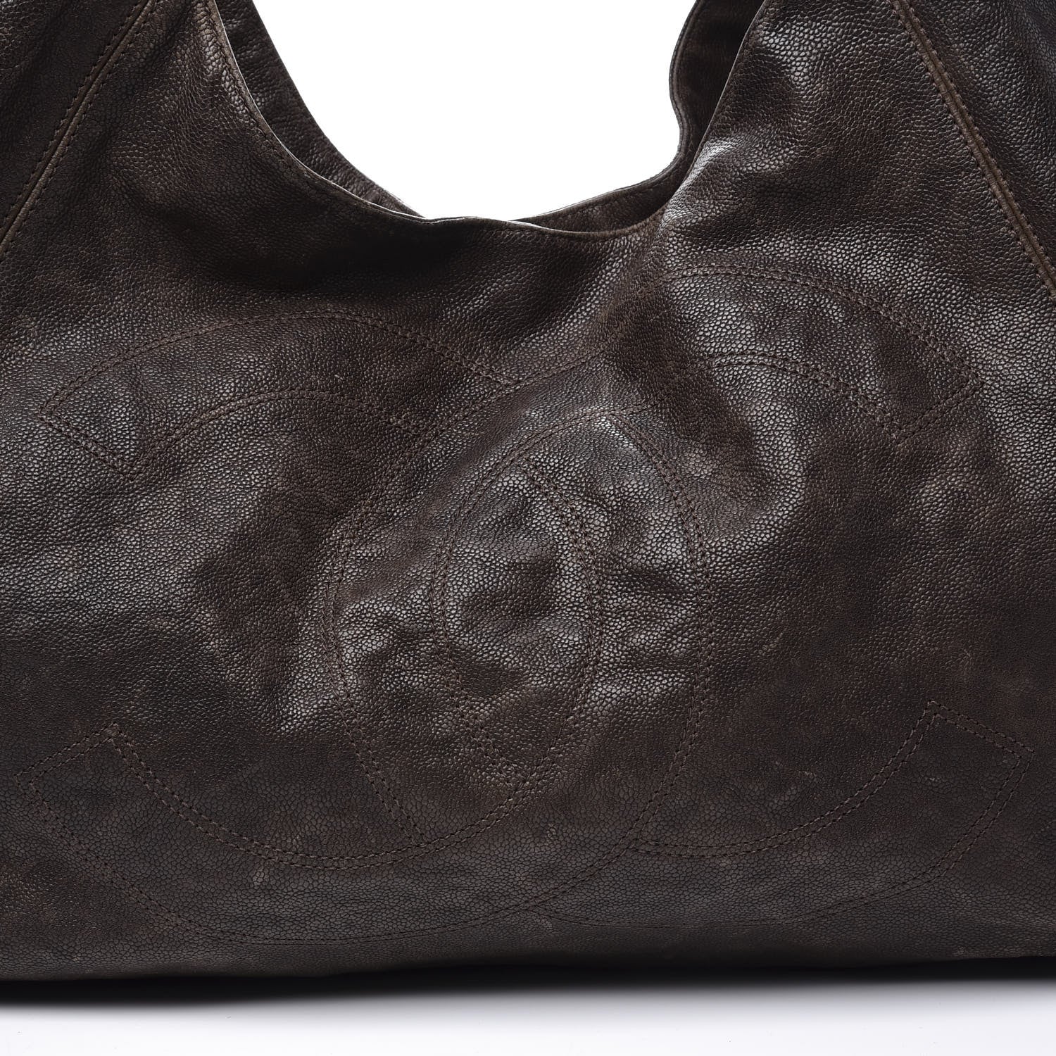 Chanel Distressed Caviar XL Coco Cabas Brown 14 of 14