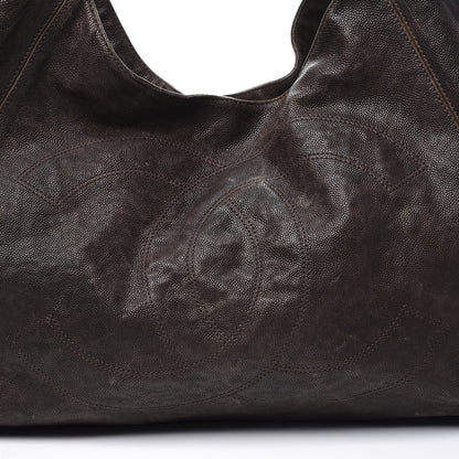 Chanel Distressed Caviar XL Coco Cabas Brown 14 of 14