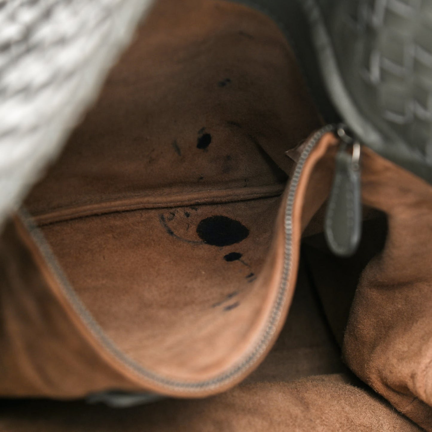 Nappa Intrecciato Bella Tote Grey