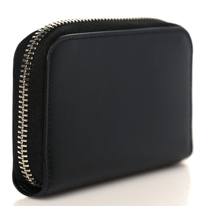 Saint Laurent Calfskin Compact Zip Coin Purse Black 3 of 6
