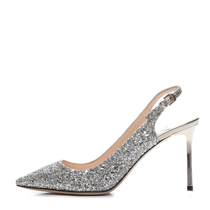 Jimmy Choo Glitter Erin 85 Slingback Pump 38.5 1 of 11