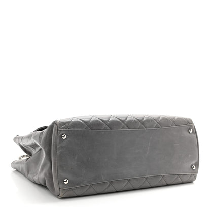 Chanel Glazed Calfskin Quilted Large CC Delivery Tote Grey 4 of 10