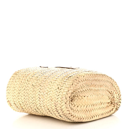 Prada Palmitto Vitello Woven Braided Large Basket Tote Bag Naturale Cognac 4 of 12