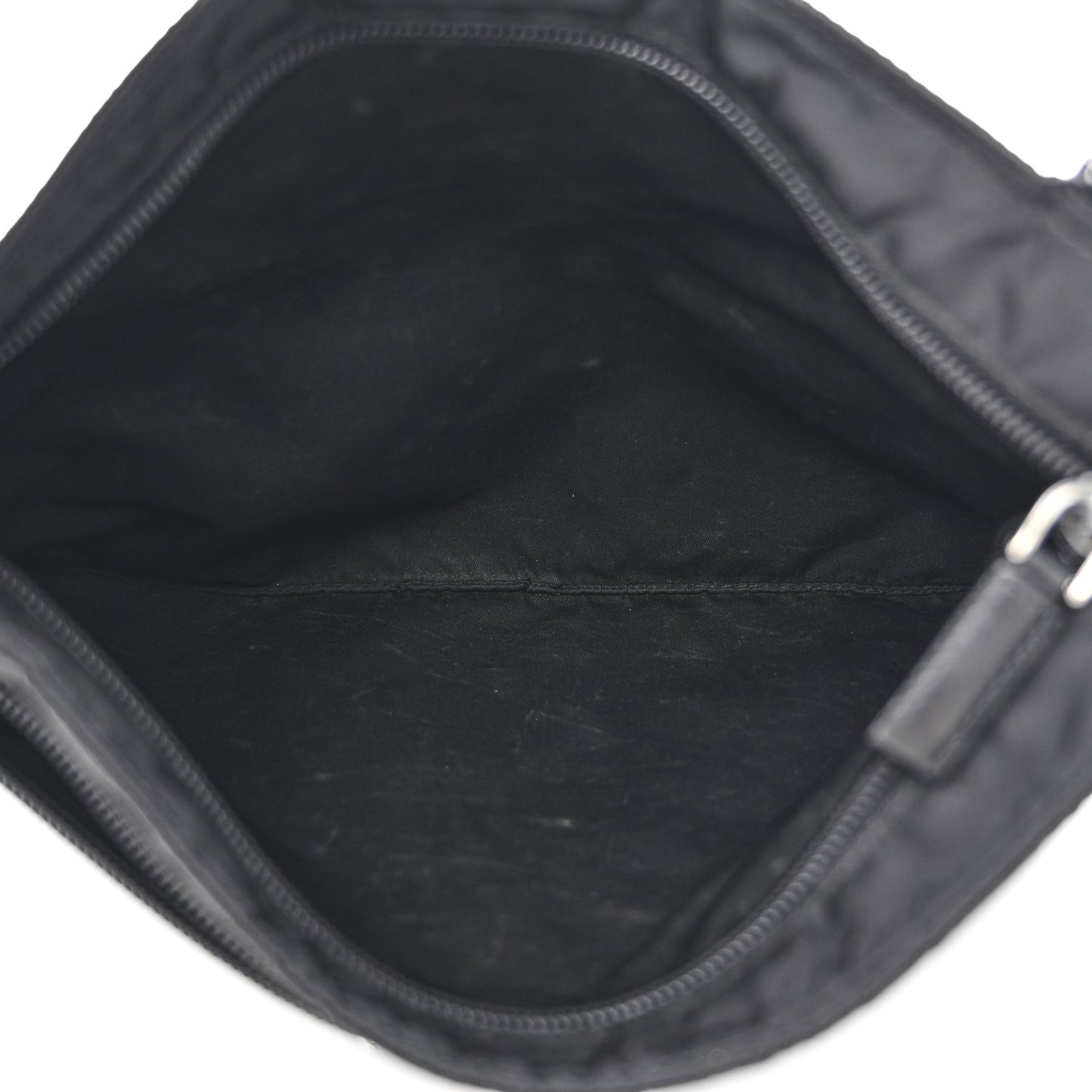 Nylon Vela Flat Messenger Bag Black